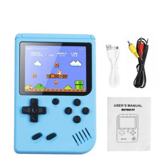 GameBuddy | Retro-Konsole mit 500 Klassikern Blau GameBuddy Decorique.de