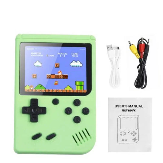 GameBuddy | Retro-Konsole mit 500 Klassikern Grün GameBuddy Decorique.de