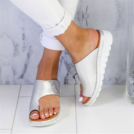 Gavine | Damen-Sandalen – Orthopädischer Komfort für Hallux Valgus Silber Decorique.de