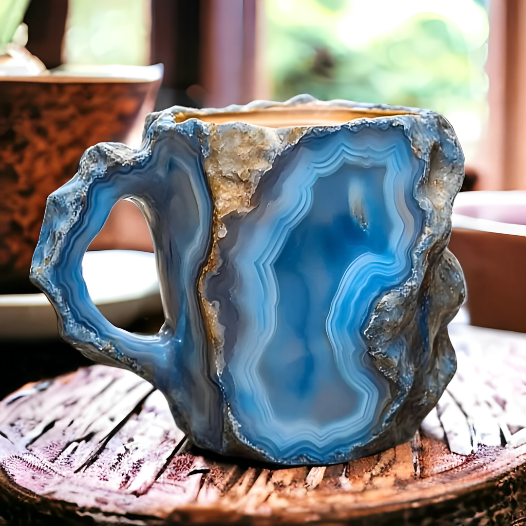 GemCup | Neue Mineral-Kristall-Kaffeetassen Blau Decorique.de