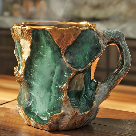 GemCup | Neue Mineral-Kristall-Kaffeetassen Grünes Erz Decorique.de