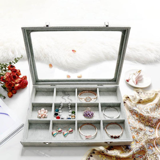GemGleam | Samttrockenschmuckorganizer-Box Stil 1 Decorique.de