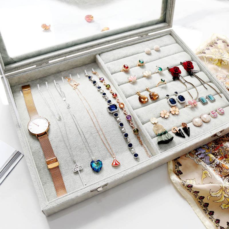 GemGleam | Samttrockenschmuckorganizer-Box Stil 4 Decorique.de