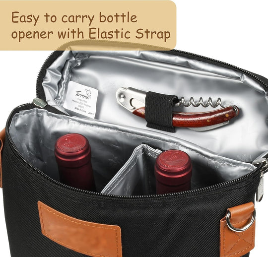 VinoCarry | Isolierte Doppel-Weinflaschen-Tasche – 1+1 GRATIS Aktion