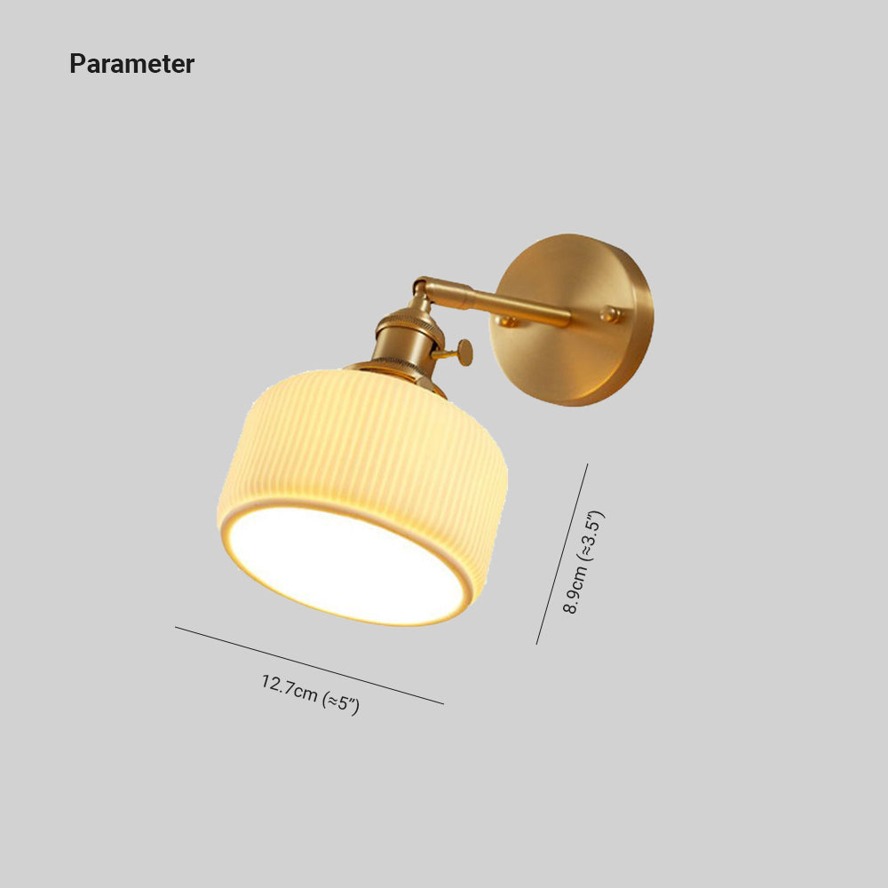 GildedGlow | Zeitlos geriffelte Wandleuchte Decorique.de