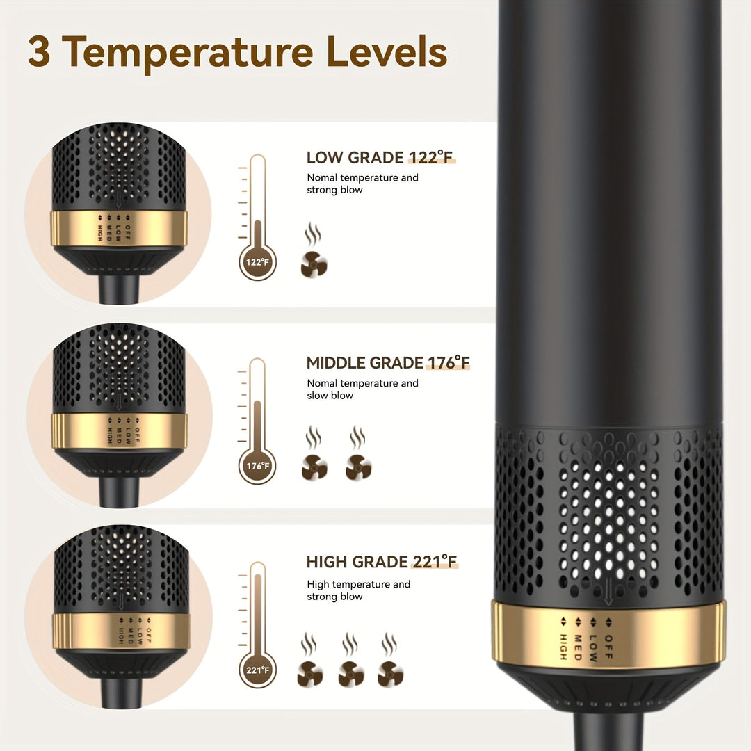 GlamFlow | 5-in-1 Haarstyler mit Aufsätzen für Locken & Glätten Decorique.de