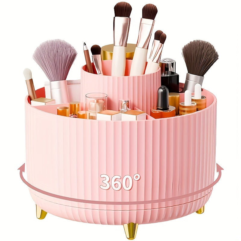 GlamSpin | 360° Kosmetik- & Schmuckorganisator – Drehend & Platzsparend Rosa Decorique.de