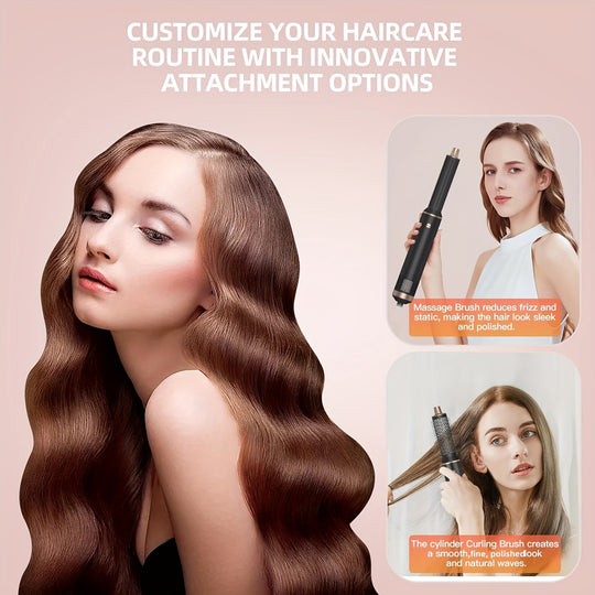 GlamWrap | 5-in-1 Warmluftbürste & Lockenstyler für nasses & trockenes Haar Decorique.de