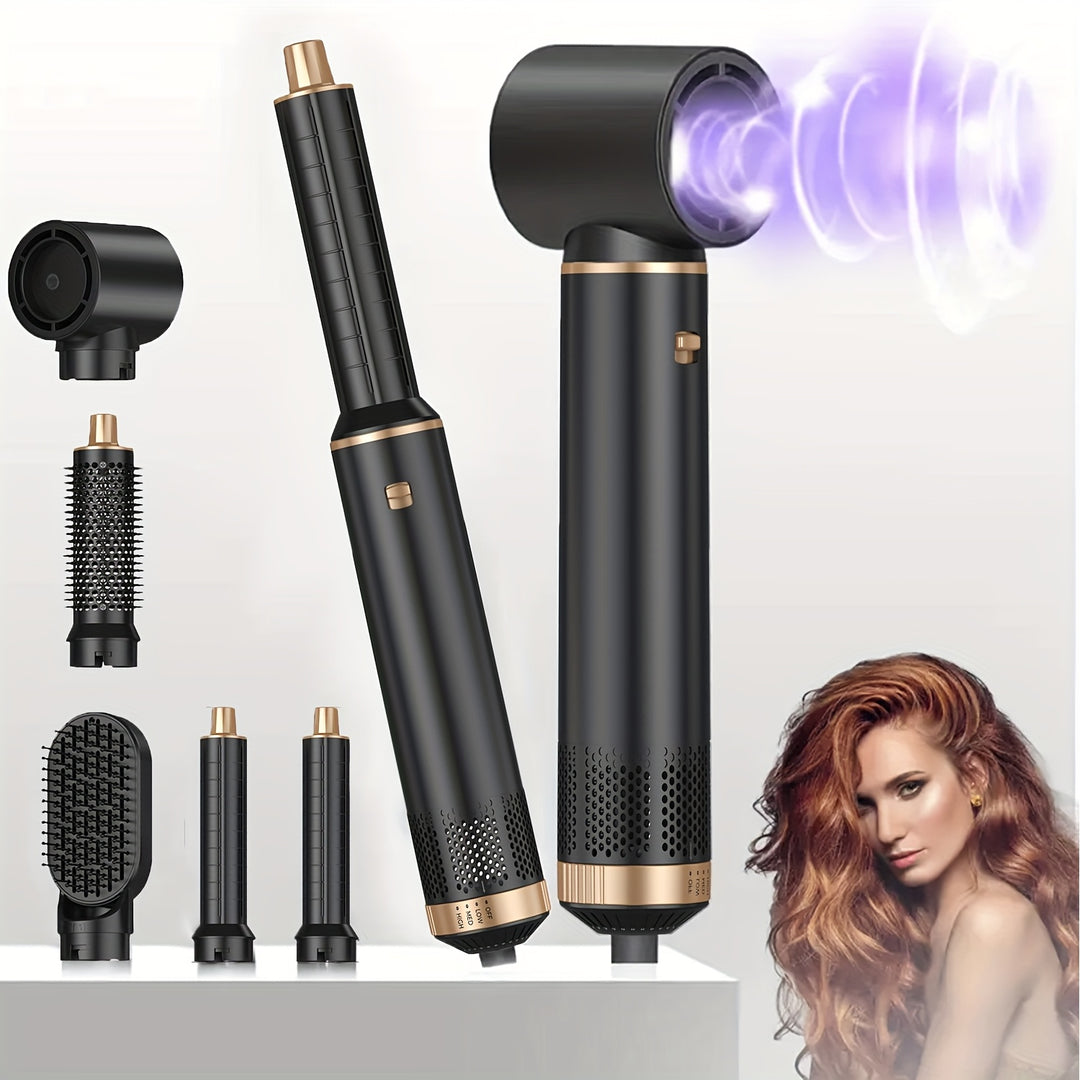 GlamWrap | 5-in-1 Warmluftbürste & Lockenstyler für nasses & trockenes Haar Decorique.de