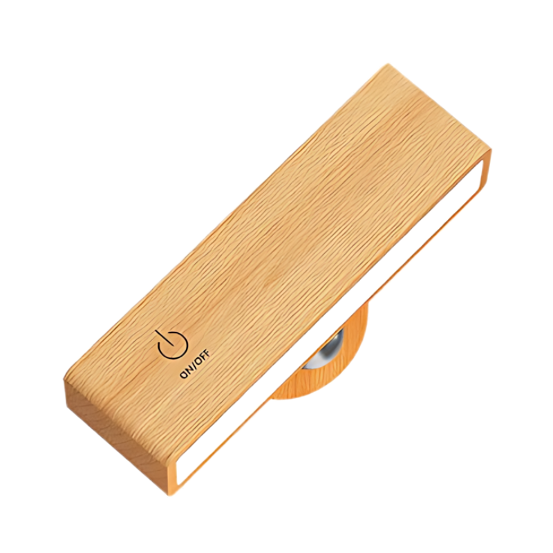 GlanzMoment | Kabellose Wandlampe mit Touch & Timer 1er-Pack Holz Decorique.de