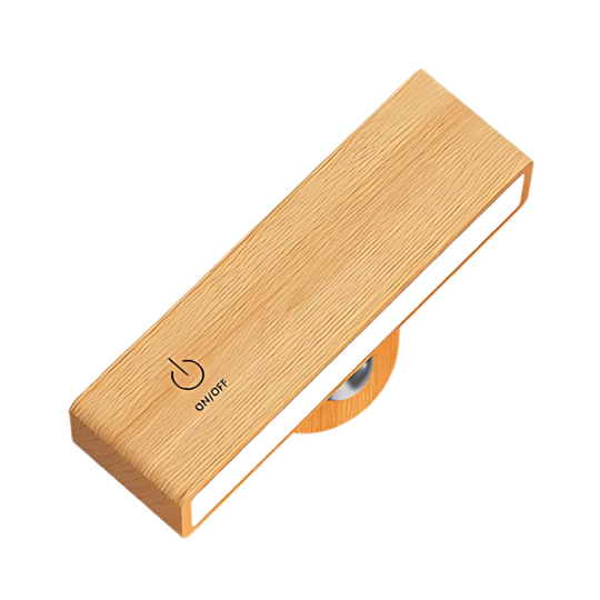 GlanzMoment | Kabellose Wandlampe mit Touch & Timer 1er-Pack Holz Decorique.de