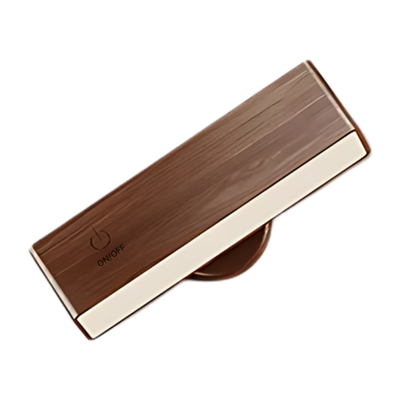 GlanzMoment | Kabellose Wandlampe mit Touch & Timer 1er-Pack Walnuss Decorique.de