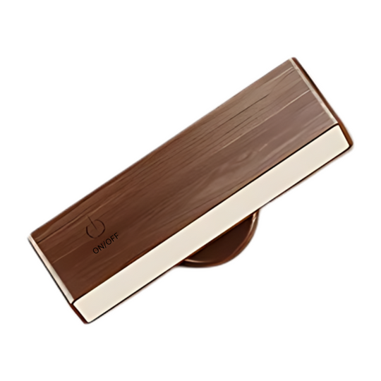 GlanzMoment | Kabellose Wandlampe mit Touch & Timer 1er-Pack Walnuss Decorique.de