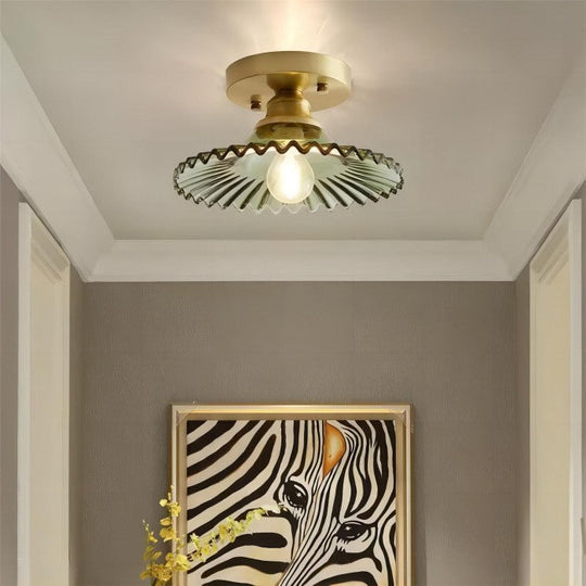 GlassBloom | Deckenleuchte – Vintage-Blütenblatt mit Klarglas-Design Decorique.de