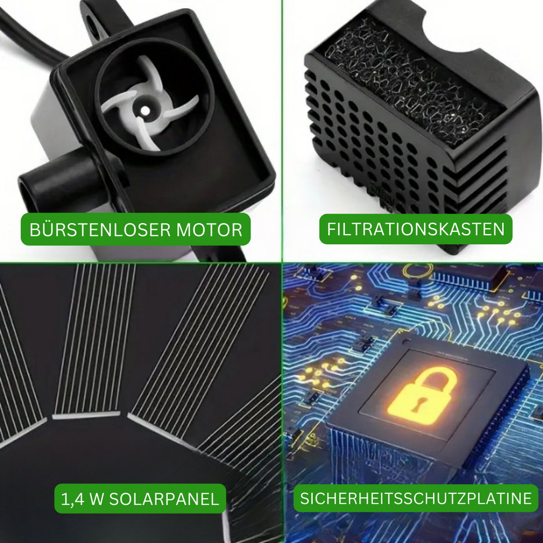 GlideSplash | Moderner & Luxuriöser Solar-Schwimmer Brunnen Decorique.de