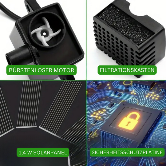 GlideSplash | Moderner & Luxuriöser Solar-Schwimmer Brunnen Decorique.de