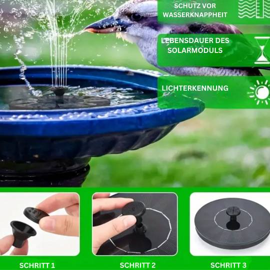 GlideSplash | Moderner & Luxuriöser Solar-Schwimmer Brunnen Decorique.de