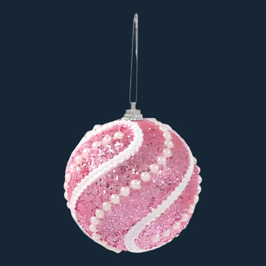 GlitterSphere | Zeitlose Weihnachtskugel-Dekoration Rosa Decorique.de