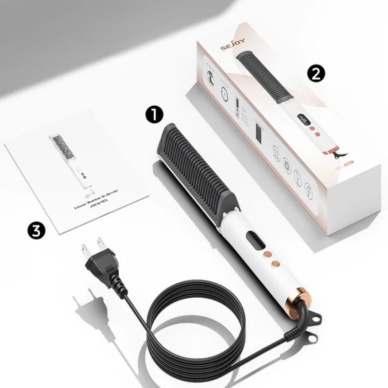 GlossCurl | 2-in-1 Lockenstab & Glätteisen Weiß Decorique.de