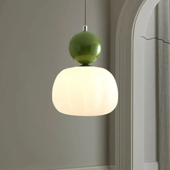 GlowAntique | Glas-Hängelampe im Retro Design Grün Ein Kopf Decorique.de