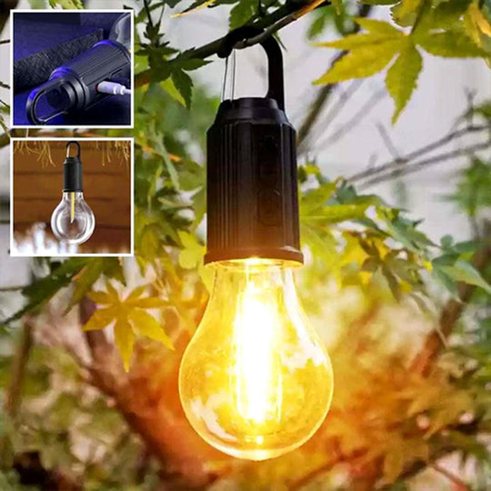 GlowCamp | Wiederaufladbare Retro-Lampe für drinnen & draußen T-01 | Kugelform Decorique.de