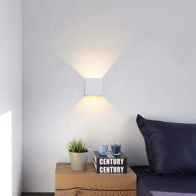 GlowCast | Wandleuchte – Energiesparende LED-Lösung für Innen & Außen 6 W: B10cm x L10cm x H10cm Weiß Decorique.de