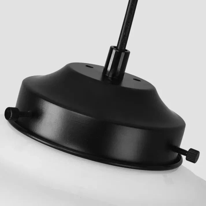 GlowCera | Vintage Weiß Milchglas Geometrische Jar Pendelleuchte Decorique.de