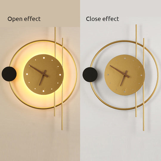 GlowClock | Moderne Wandleuchte mit Uhr Decorique.de