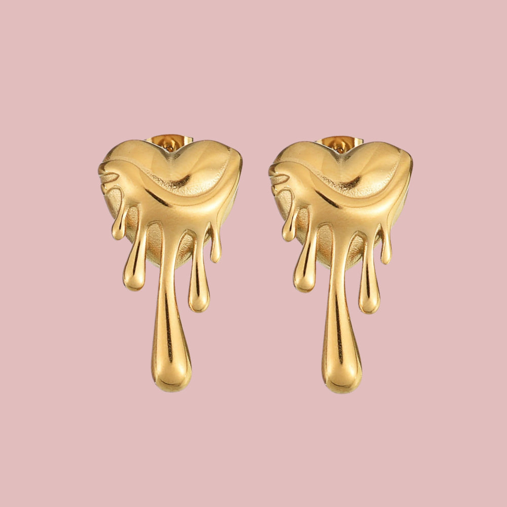 GlowDrop | Elegante Statement-Ohrringe für jeden Anlass Gold Decorique.de