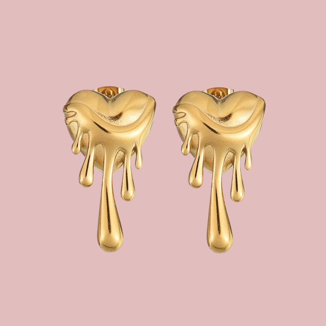 GlowDrop | Elegante Statement-Ohrringe für jeden Anlass Gold Decorique.de