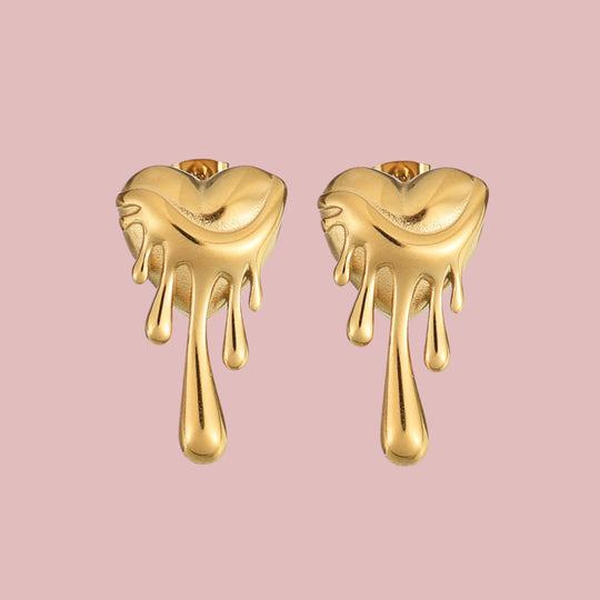 GlowDrop | Elegante Statement-Ohrringe für jeden Anlass Gold Decorique.de