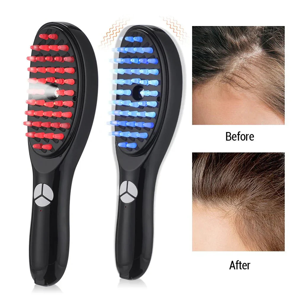 GlowGrow | Rotes Licht Massage-Kamm