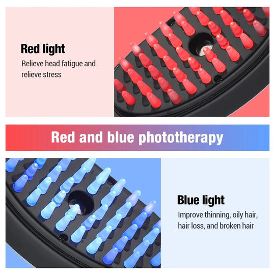 GlowGrow | Rotes Licht Massage-Kamm