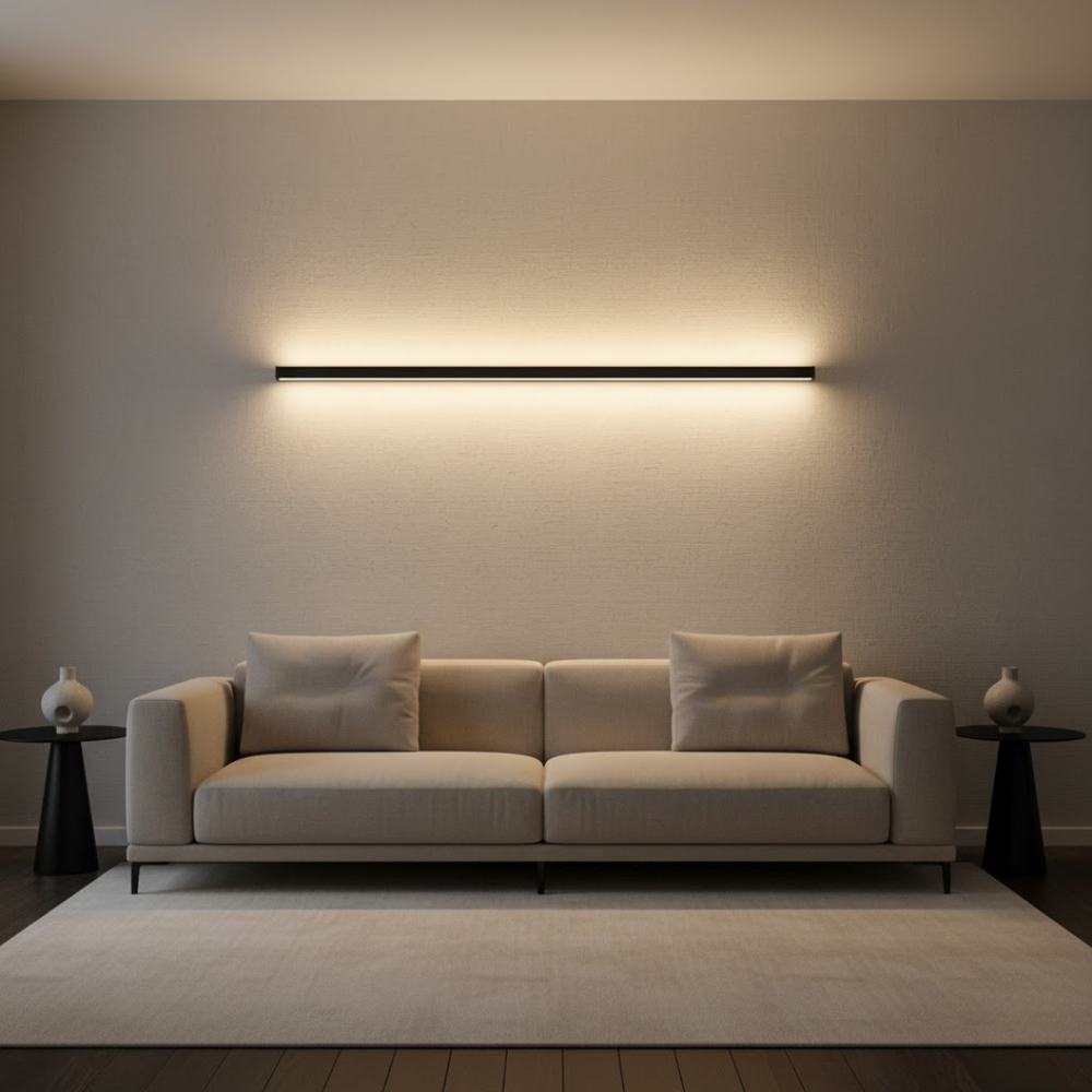 GlowLine | Minimalistische lineare wandleuchte led atmosphärische beleuchtung Decorique.de