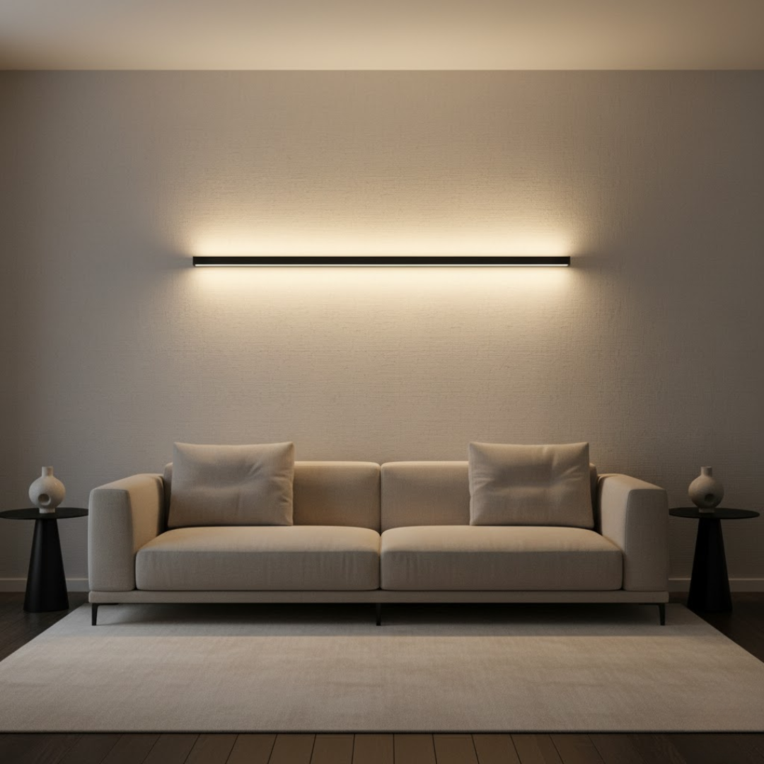 GlowLine | Minimalistische lineare wandleuchte led atmosphärische beleuchtung Decorique.de