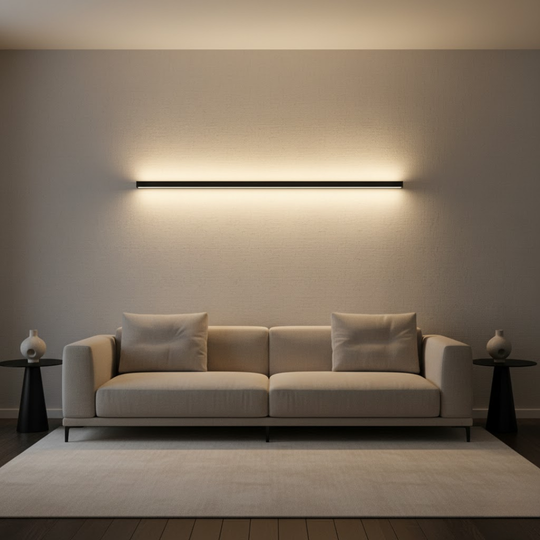 GlowLine | Minimalistische lineare wandleuchte led atmosphärische beleuchtung Decorique.de