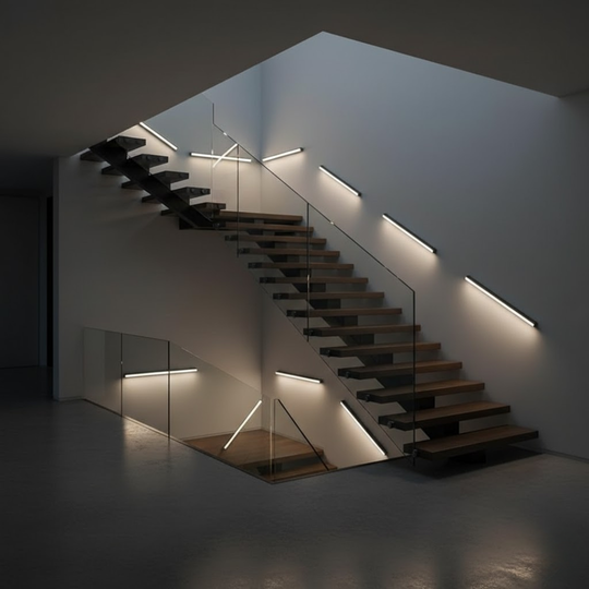 GlowLine | Minimalistische lineare wandleuchte led atmosphärische beleuchtung Decorique.de