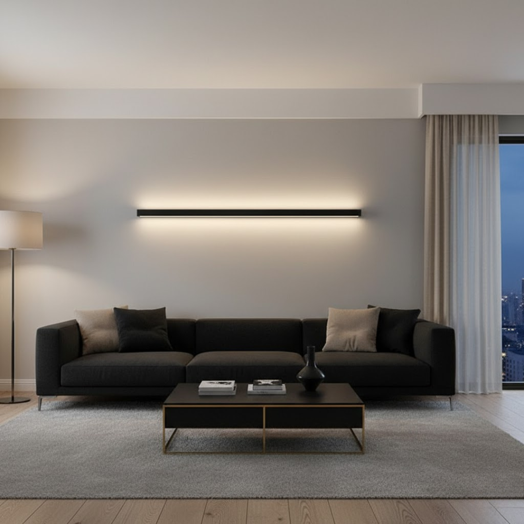 GlowLine | Minimalistische lineare wandleuchte led atmosphärische beleuchtung Decorique.de