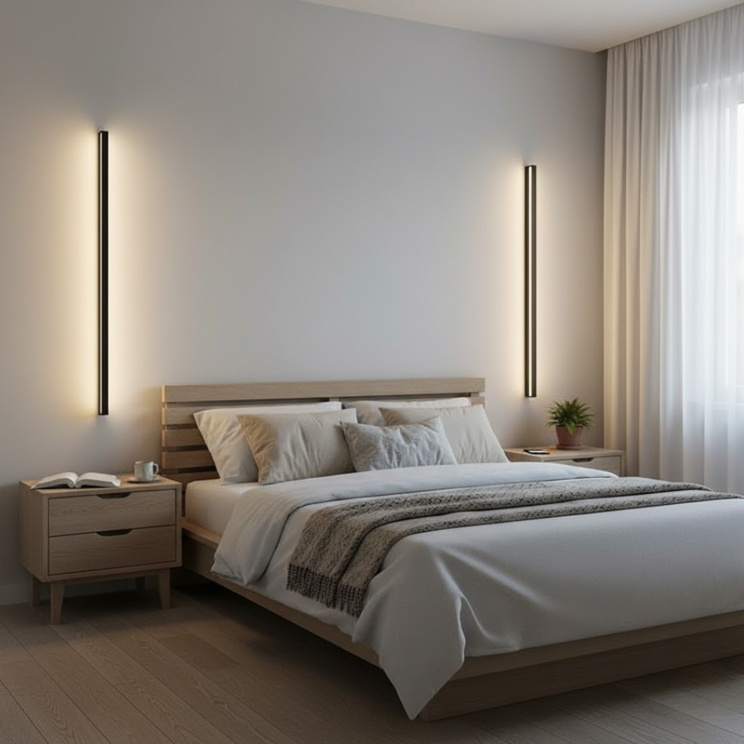 GlowLine | Minimalistische lineare wandleuchte led atmosphärische beleuchtung Decorique.de