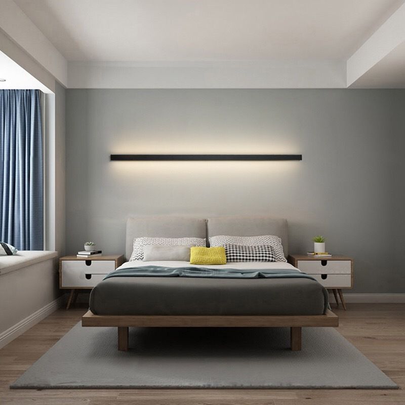 GlowLine | Minimalistische lineare wandleuchte led atmosphärische beleuchtung Decorique.de