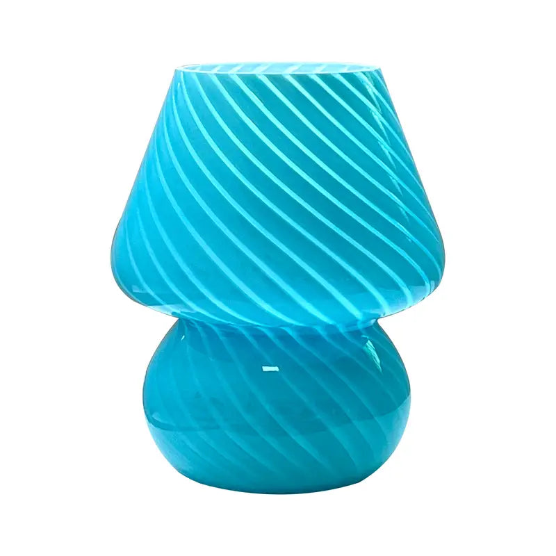 GlowMushroom | Kreative & Vintage Murano Pilzlampe Blau Decorique.de