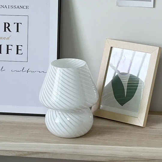 GlowMushroom | Kreative & Vintage Murano Pilzlampe Weiß Decorique.de