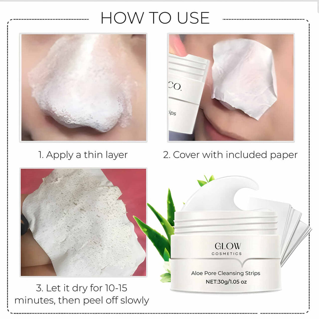 GlowPeel | Aloe-Vliesstreifen für porentiefe Reinigung Decorique.de