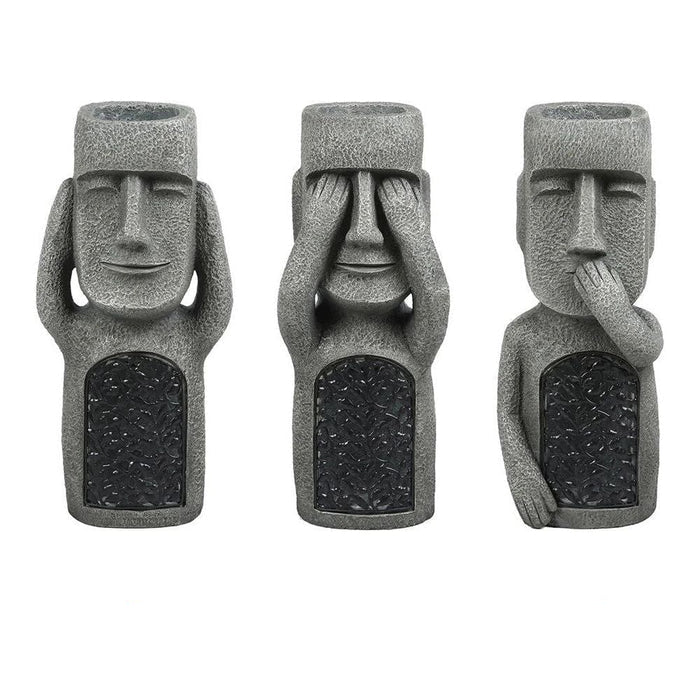 GlowSculpt | Solar Blumentopf – Kunstvolle LED Gartendeko Decorique.de