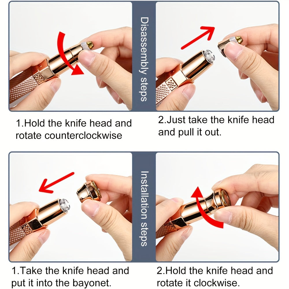 GlowSmooth | Damenrasierer - Schmerzfreier 4-in-1-Rasierer für Gesicht und Bikinizone Decorique.de
