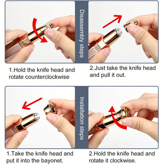 GlowSmooth | Damenrasierer - Schmerzfreier 4-in-1-Rasierer für Gesicht und Bikinizone Decorique.de