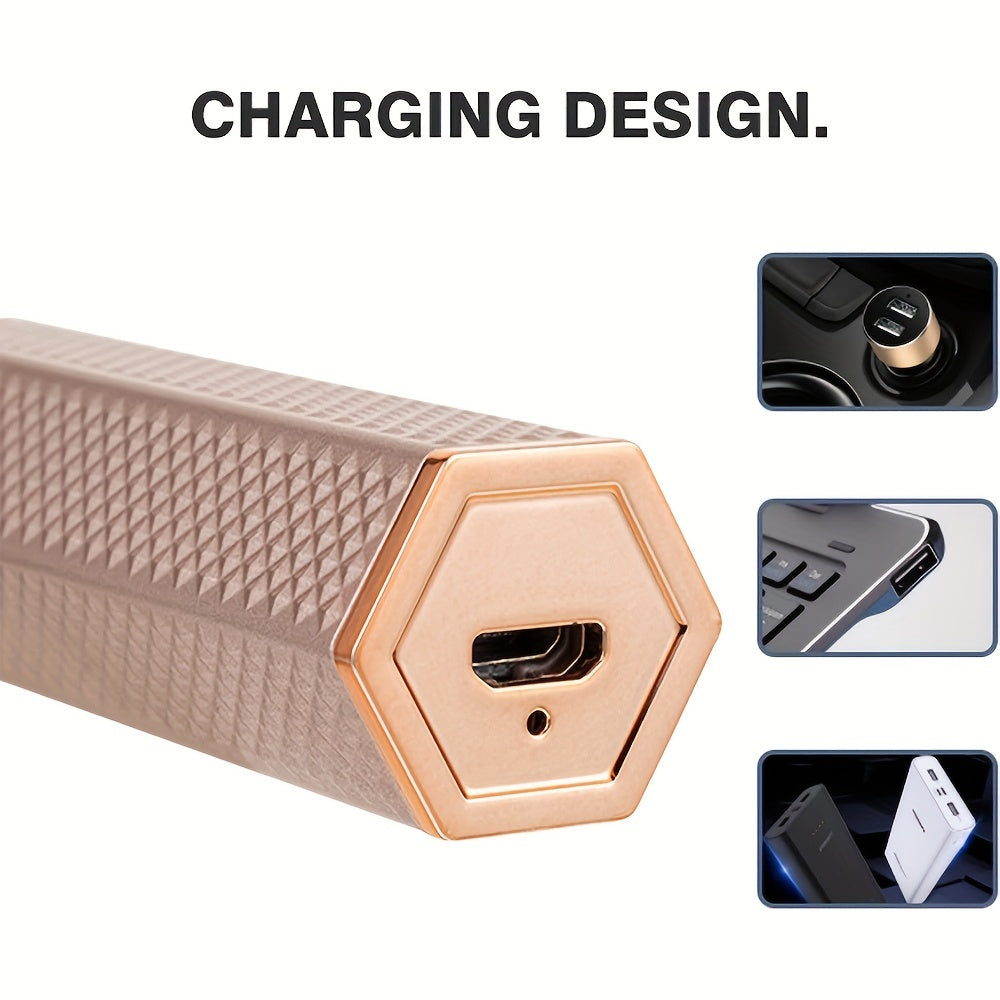 GlowSmooth | Damenrasierer - Schmerzfreier 4-in-1-Rasierer für Gesicht und Bikinizone Decorique.de