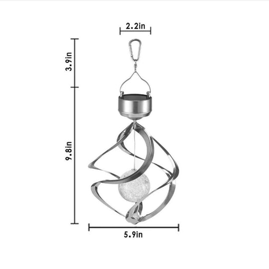 GlowSpiral | Solar Windspiel mit Farbwechsel & Klang Decorique.de