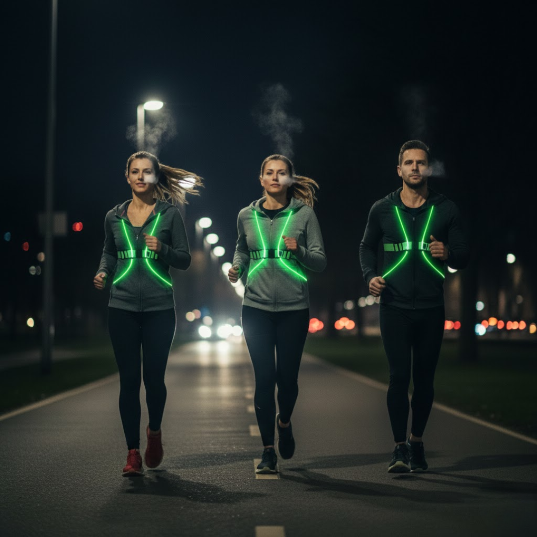 GlowVest | Laufweste – Wasserdichte Weste mit LED-Lichtern Decorique.de
