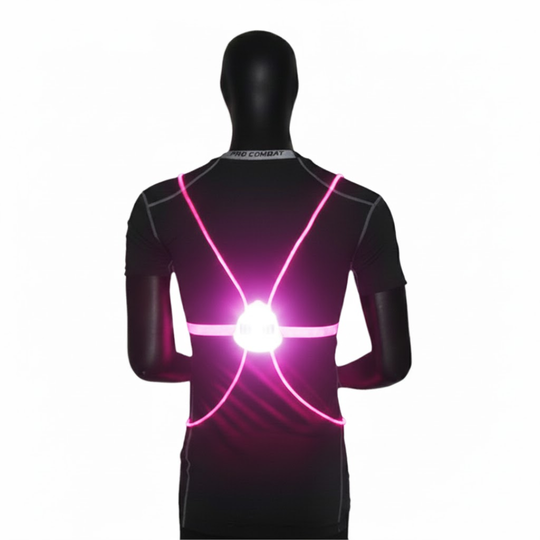 GlowVest | Laufweste – Wasserdichte Weste mit LED-Lichtern Pink Decorique.de
